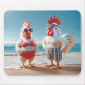 Weiße Hühner tragen Swimsumpfe Mousepad (Vorne)