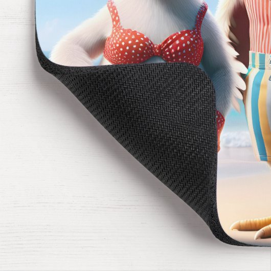 Weiße Hühner tragen Swimsumpfe Mousepad (Ecke)