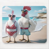 Weiße Hühner tragen Swimsumpfe Mousepad (Vorne)