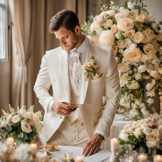 Weiße Hummingvogel Formal floral Necktie Krawatte