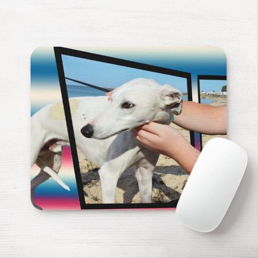 Weiße Hunde Abmessungen Art, Mousepad (Mit Mouse)