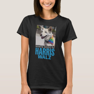 Weiße Hunde für Harris Walz T-Shirt
