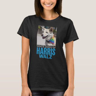 Weiße Hunde für Harris Walz T-Shirt