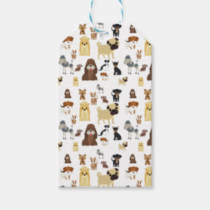 Weiße Hunde Geschenkanhänger