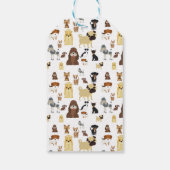 Weiße Hunde Geschenkanhänger (Rückseite)