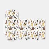 Weiße Hunde Geschenkschachtel (Ungefaltet)