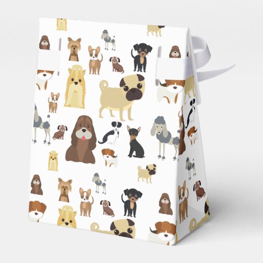 Weiße Hunde Geschenkschachtel (Rückseite)