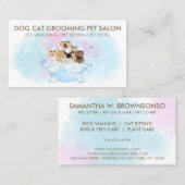 Weiße Hunde Katzen Niedliches Nachzuchten Visitenkarte (Vorne/Hinten)