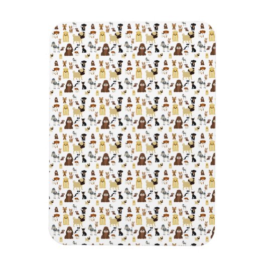 Weiße Hunde Magnet (Vertikal)