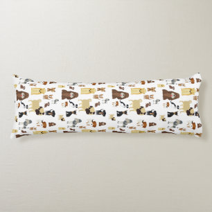 Weiße Hunde Seitenschläferkissen