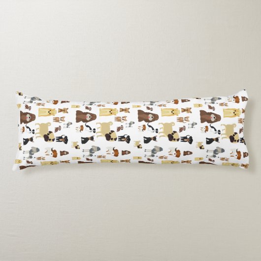 Weiße Hunde Seitenschläferkissen (Vorderseite)