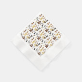 Weiße Hunde Serviette (Ecke)