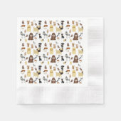 Weiße Hunde Serviette (Vorderseite)