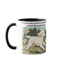 Weiße Hunde Tasse