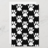 Weiße Hundeschlittenmuster mit farbigem Spritzer Briefpapier (Vorne/Hinten)