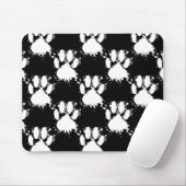 Weiße Hundeschlittenmuster mit farbigem Spritzer Mousepad (Mit Mouse)