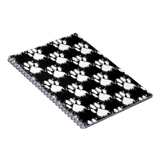 Weiße Hundeschlittenmuster mit farbigem Spritzer Notizblock (Rechte Seite)