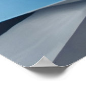 Weiße Hyazinthen in einer Glasvase auf blau Poster (Ecke)