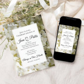 Weiße Hydrangea-Blume - Lebensfeier Einladung