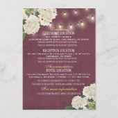 Weiße Hydrangea Blumenzwiebeln Informationen Begleitkarte (Rückseite)