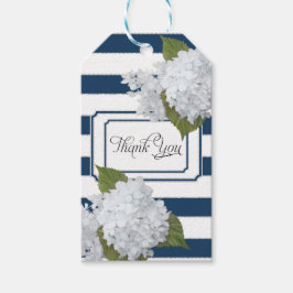Weiße Hydrangea Floral Moderne Elegante Marine ges Geschenkanhänger