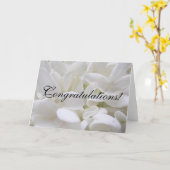 Weiße Hydrangea-"Glückwunsch" Karte (Gelbe Blume)