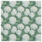 Weiße Hydrangea Grüne Blätter Wasserfarbmuster Stoff (Muster)