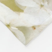 Weiße Hydrangea-Hochzeit Fleecedecke (Ecke)