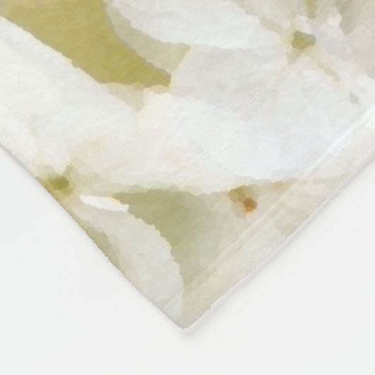 Weiße Hydrangea-Hochzeit Fleecedecke (Ecke)