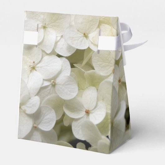 Weiße Hydrangea-Hochzeit Geschenkschachtel (Rückseite)