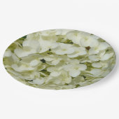 Weiße Hydrangea Pappteller (Schrägansicht)