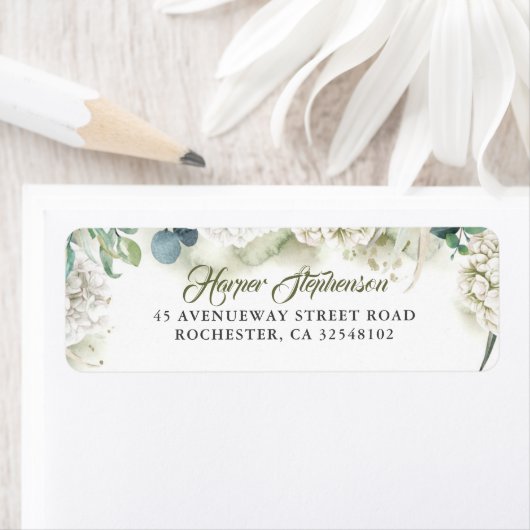 Weiße Hydrangea und Grüne Moderne (Insitu)