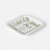 Weiße Hydrangeas, 80. Geburtstag Pappteller (Gewinkelt)