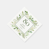 Weiße Hydrangeas, 80. Geburtstag Serviette (Ecke)