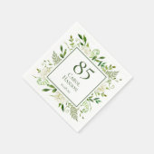 Weiße Hydrangeas, 85. Geburtstag Serviette (Ecke)