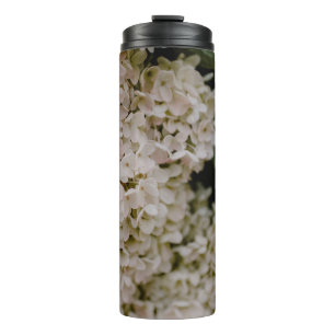WEISSE HYDRANGEE IM BLOOM THERMOSBECHER