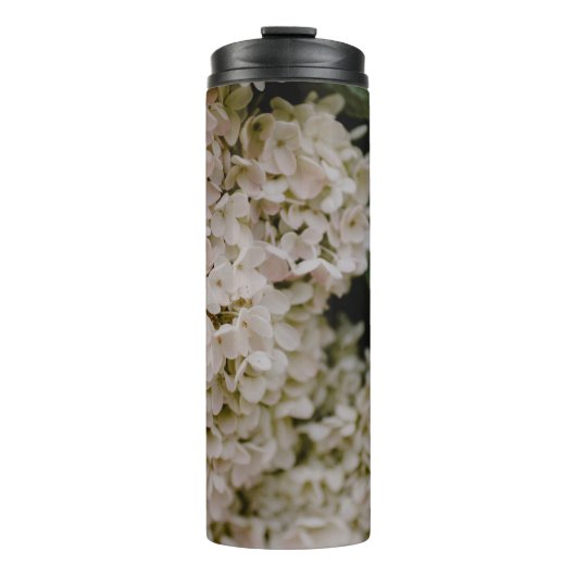 WEISSE HYDRANGEE IM BLOOM THERMOSBECHER (Vorderseite)