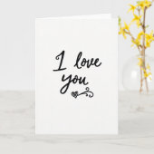 Weiße Ich liebe dich Karte (Gelbe Blume)