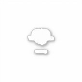 Weiße Ikone mit minimalistischer Linienkunst mit G Aufkleber (Vorderseite)