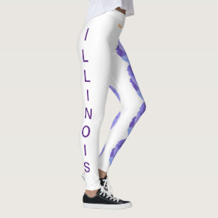 Weiße Illinois State Flower Blue Violet Leggings