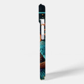 Weiße Imitate Stickerei Case-Mate iPhone Hülle (Rückseite / Links)