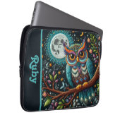 Weiße Imitate Stickerei Laptopschutzhülle (Vorne Rechts)