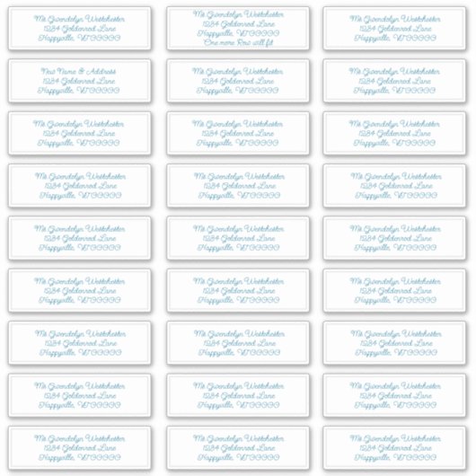 weiße individuelle Adressenmarken Aufkleber (Vorderseite)