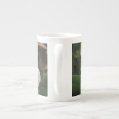 Weiße Ingwer-Lilie Porzellantasse (Rückseite)