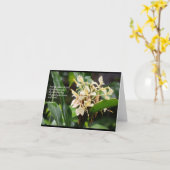 Weiße Ingwer-Schriftskarte Karte (Gelbe Blume)