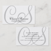 Weiße Initialen-Visitenkarte Visitenkarte (Vorne/Hinten)