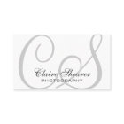 Weiße Initialen-Visitenkarte