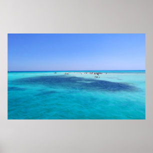 Weiße Insel im Roten Meer Poster