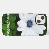 Weiße iPad-Hülle mit Blumen iPhone Hülle (Rückseite (Horizontal))
