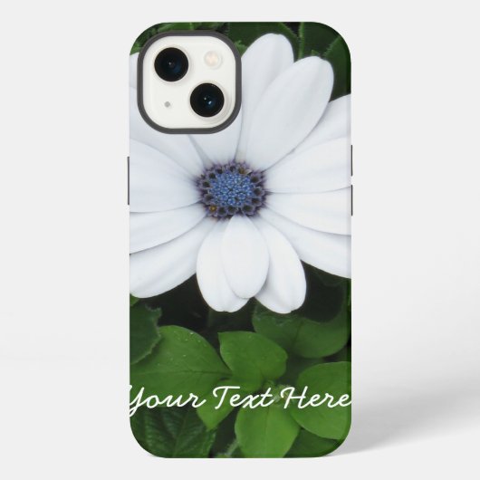 Weiße iPad-Hülle mit Blumen iPhone Hülle (Rückseite)